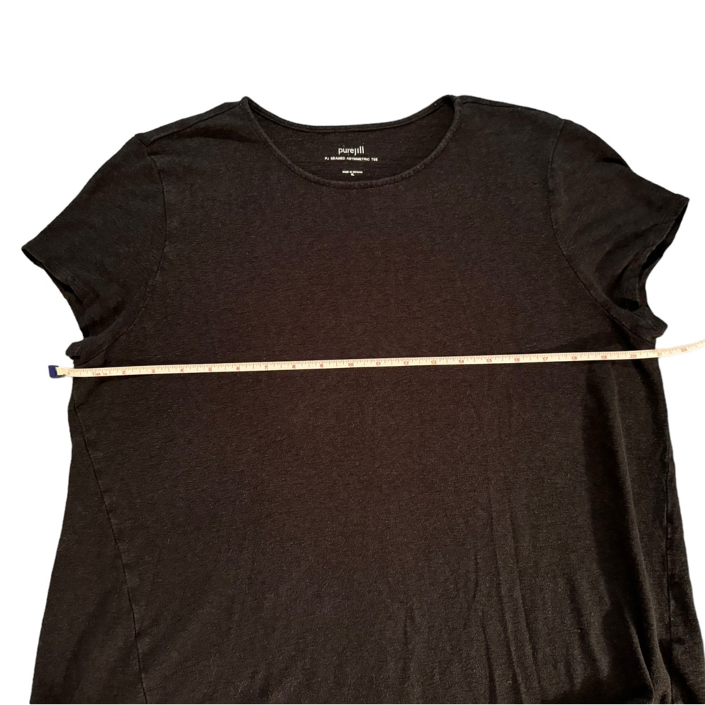Women’s J.Jill—Pure Jill—Black PJ Seamed Asymmetric Tee. Size X-Large. - Picture 10 of 12